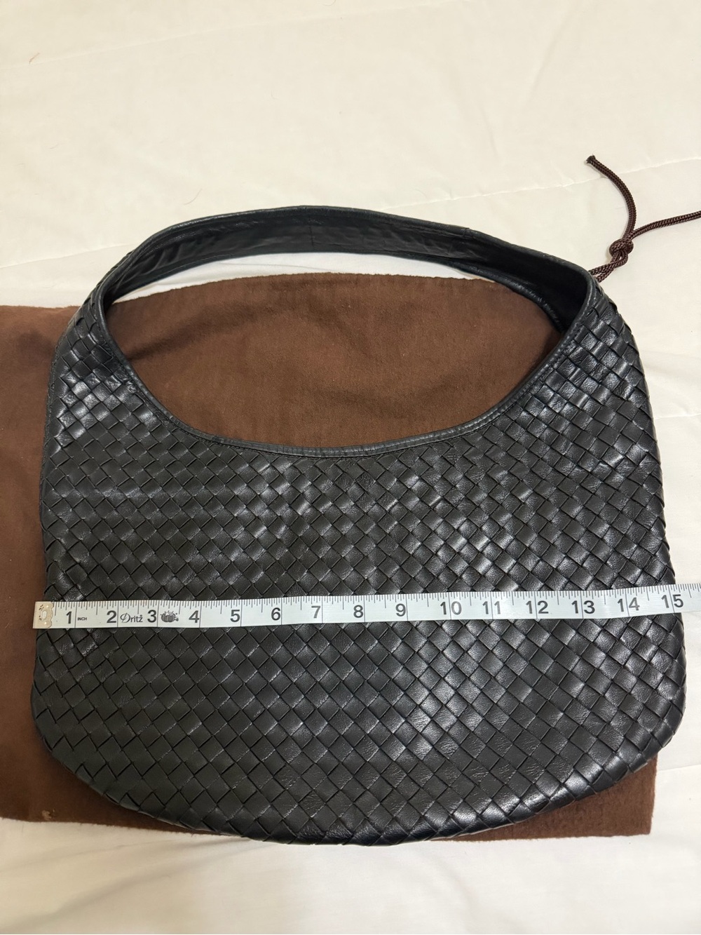 authentic vintage Bottega Venetta Intrecciato black hobo bag - Picture 10 of 14